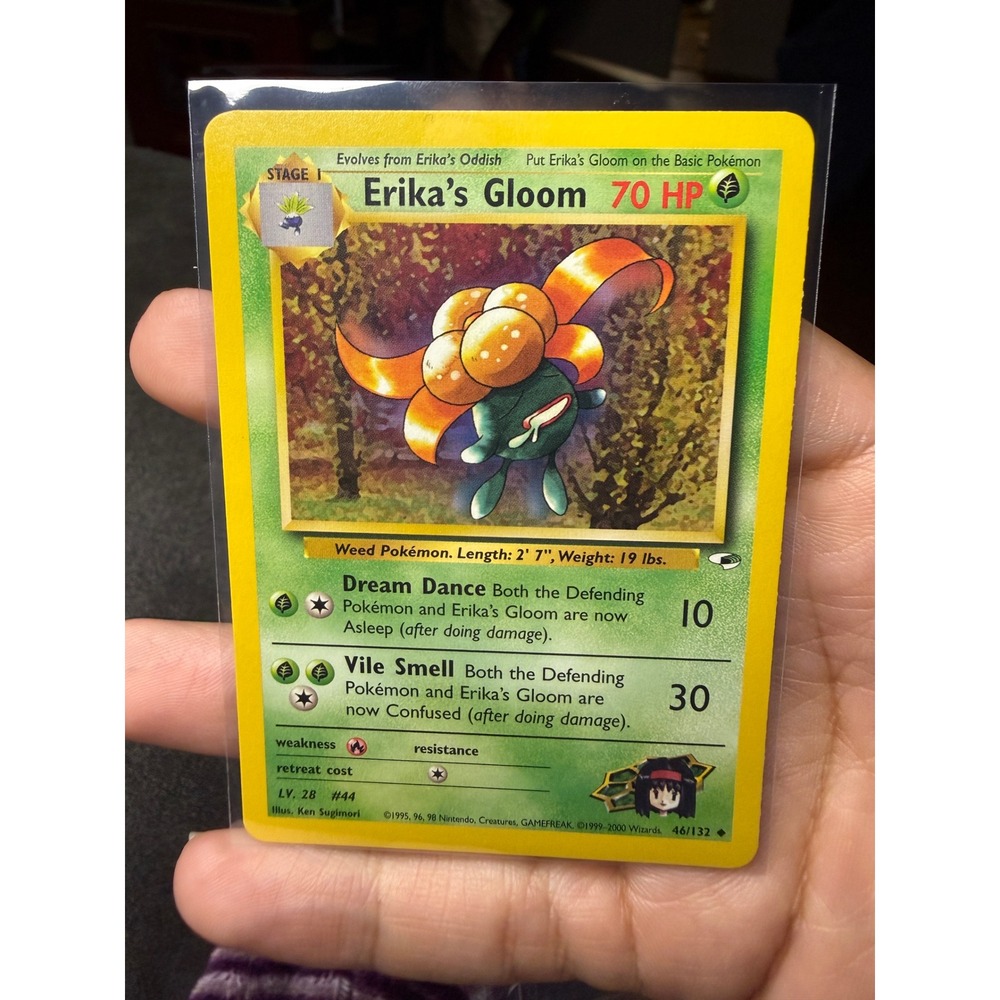 Pokemon Erika's Gloom 46/132 Gym Heroes Uncommon WOTC Vintage Card 1999-2000